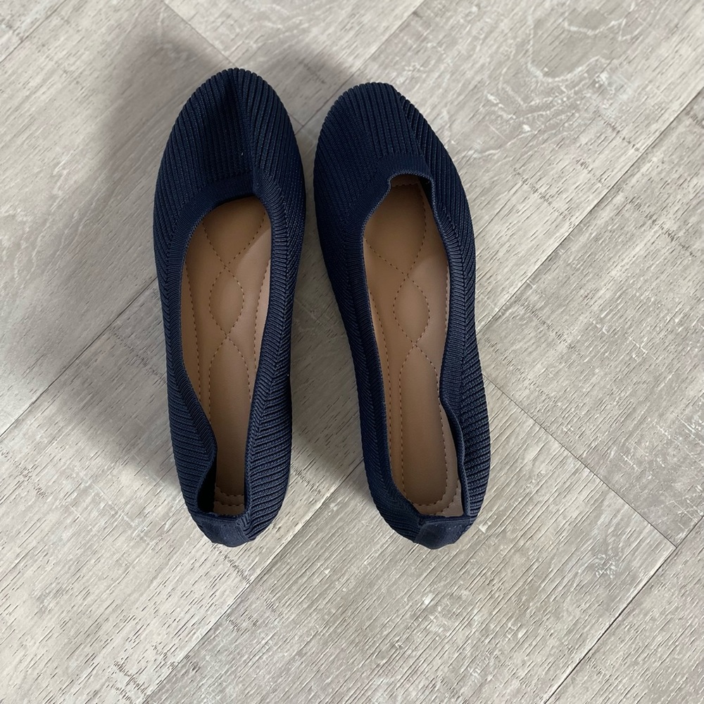 Navy Blue Ballet Flats